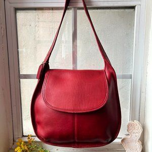 Red Ergo Flap Bag